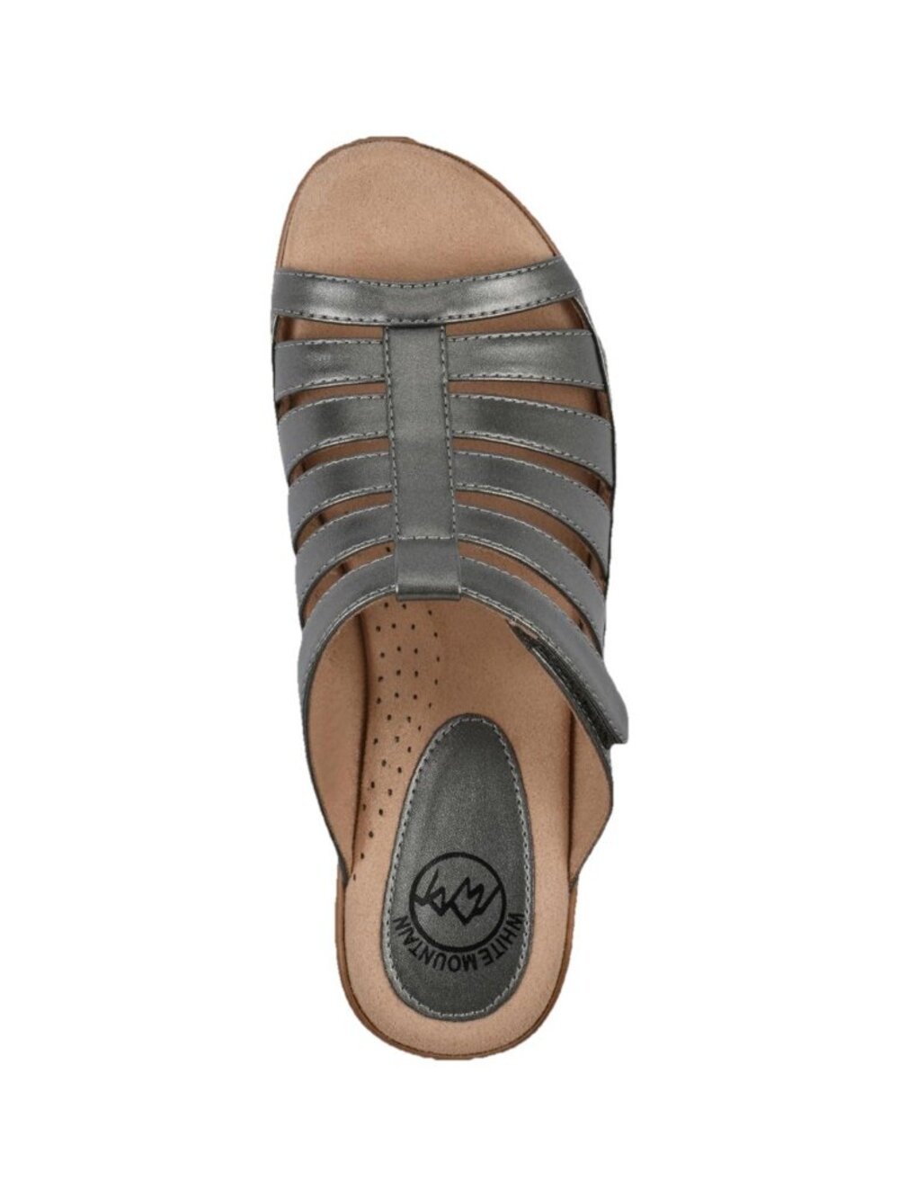 New White Mountain Valencia Pewter Metallic Strappy Clog Sandals Women’s 8.5M - Picture 6 of 7